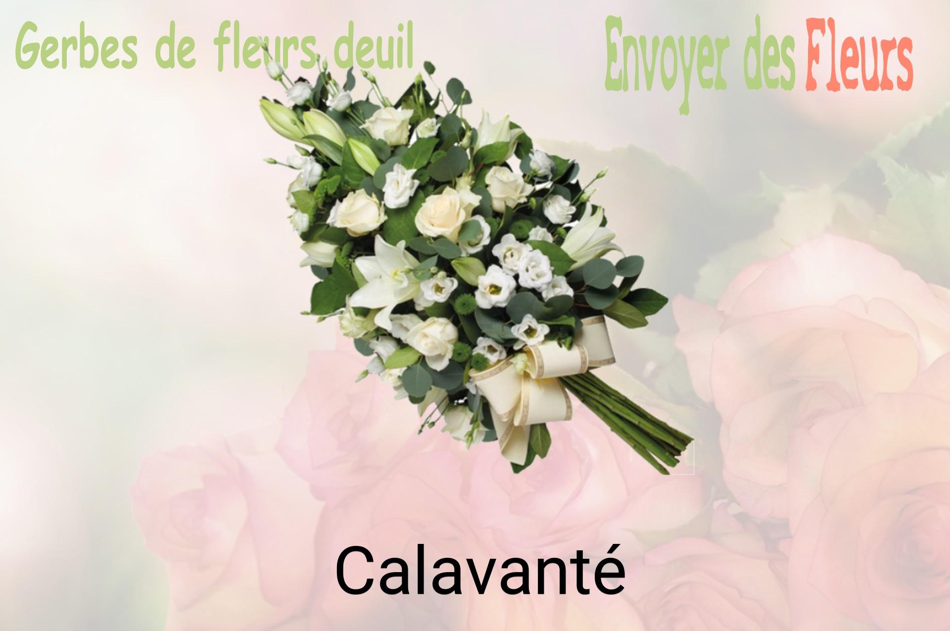 Gerbe de fleurs de deuil livrée à Calavanté